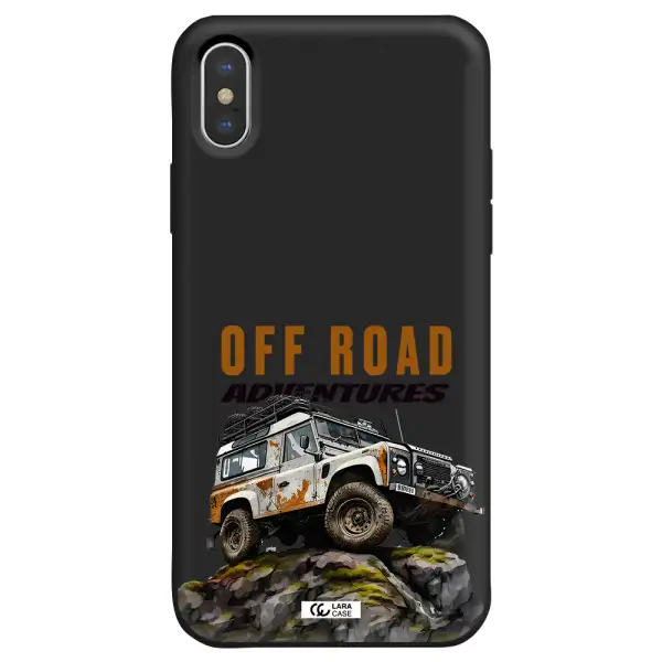 a car with rust on top Apple iPhone XS max Silicone black Case