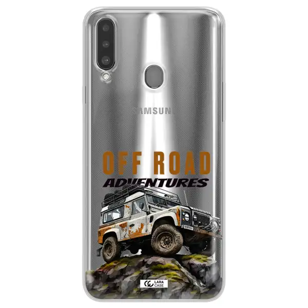 A Car With Rust On Top Samsung A20S Clear Tpu Case