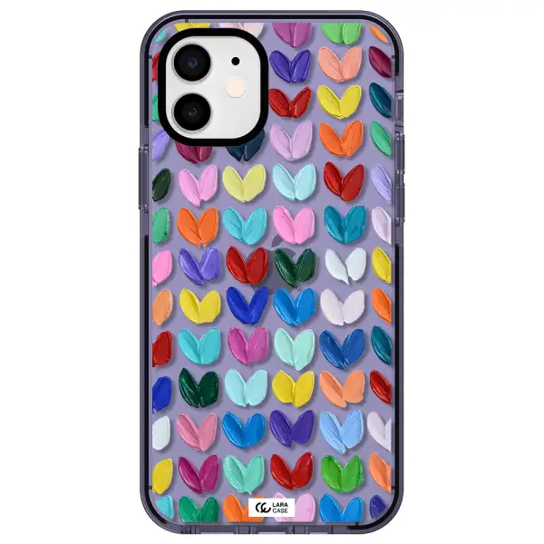 a close up of a color palette Apple iPhone 11 impact Lilac Case