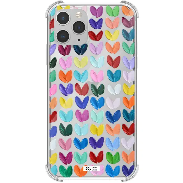 a close up of a color palette Apple iPhone 11 pro max Clear PC Case