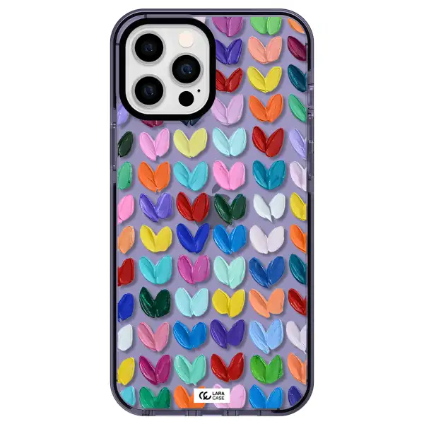 a close up of a color palette Apple iPhone 12 pro max impact Lilac Case