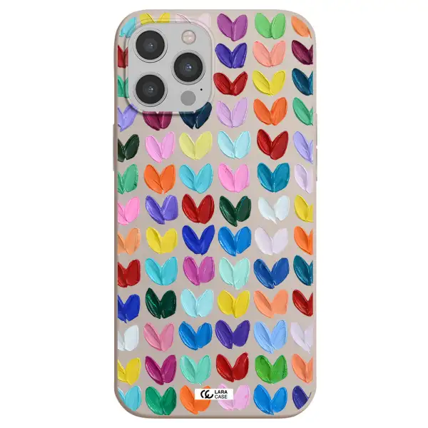 a close up of a color palette Apple iPhone 12 pro max Silicone Stone Case