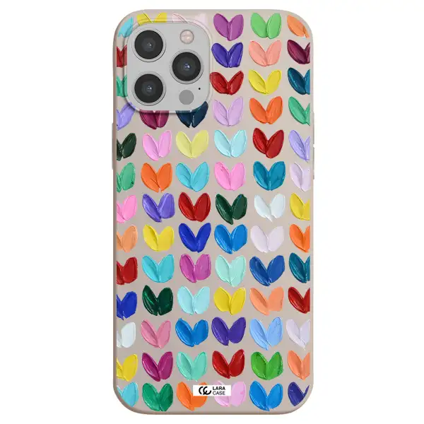 a close up of a color palette Apple iPhone 12 pro Silicone Stone Case