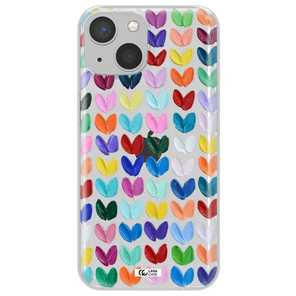 A Close Up Of A Color Palette Apple Iphone 13 Clear Tpu Case