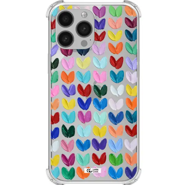 a close up of a color palette Apple iPhone 13 Pro Clear PC Case
