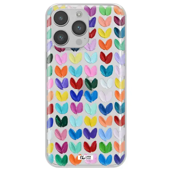 A Close Up Of A Color Palette Apple Iphone 14 Pro Max Clear Tpu Case