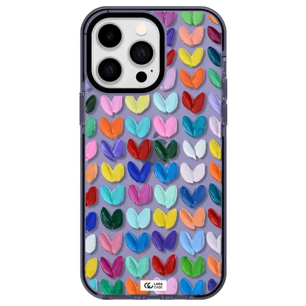 a close up of a color palette Apple iPhone 14 pro max impact Lilac Case