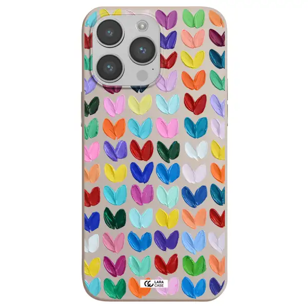 a close up of a color palette Apple iPhone 14 pro Silicone Stone Case