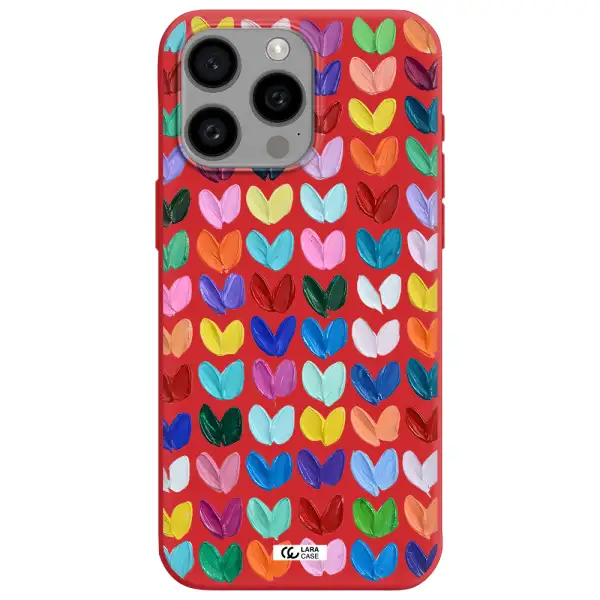 A Close Up Of A Color Palette Apple Iphone 15 Pro Max Silicone Imperial Red Case