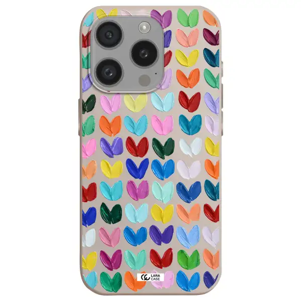 A Close Up Of A Color Palette Apple Iphone 15 Pro Silicone Stone Case