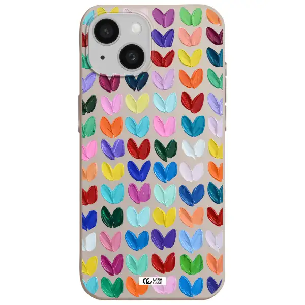 a close up of a color palette Apple iPhone 15 Silicone Stone Case