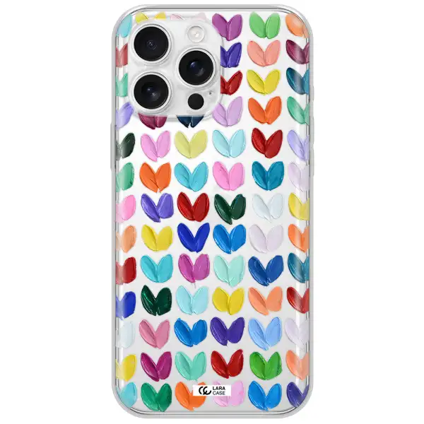 A Close Up Of A Color Palette Apple Iphone 16 Pro Max Clear Tpu Case