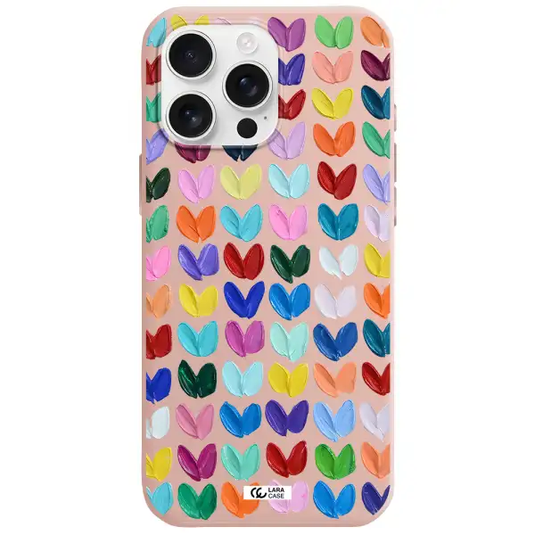 A Close Up Of A Color Palette Apple Iphone 16 Pro Max Silicone Pastel Pink Case