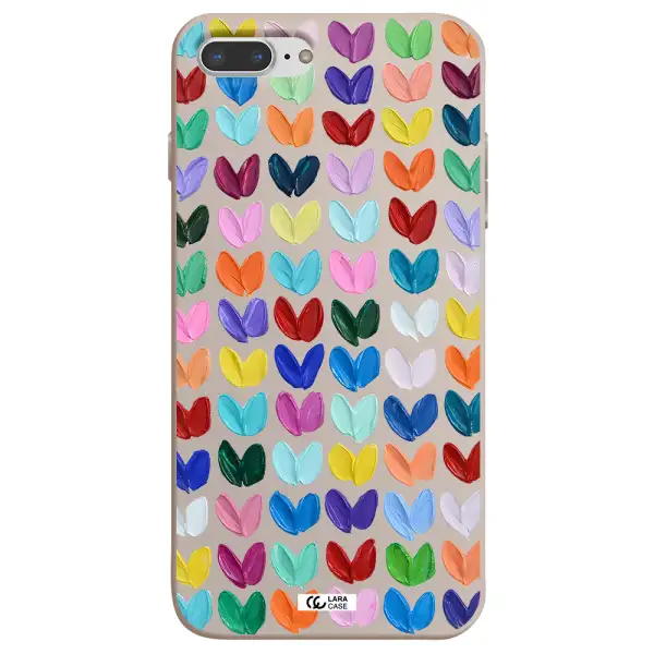 a close up of a color palette Apple iPhone 7 plus Silicone Stone Case