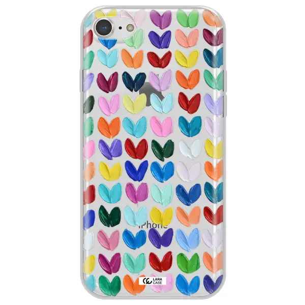 A Close Up Of A Color Palette Apple Iphone 8 Clear Tpu Case