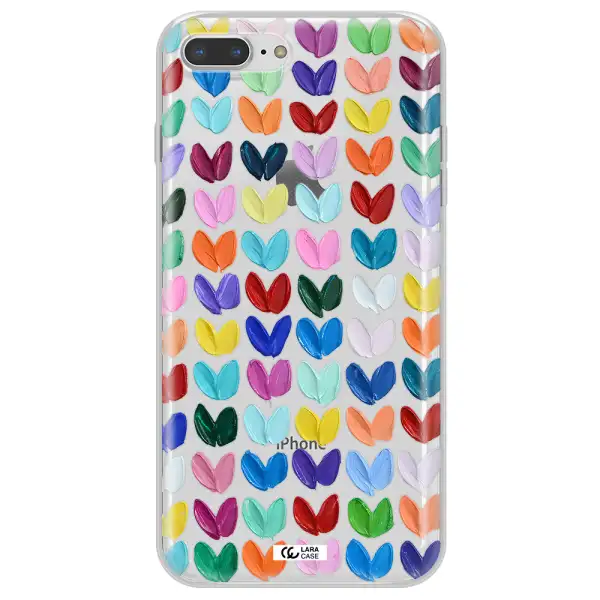 A Close Up Of A Color Palette Apple Iphone 8 Plus Clear Tpu Case