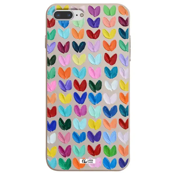 a close up of a color palette Apple iPhone 8 plus Silicone Stone Case