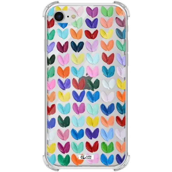 a close up of a color palette Apple iPhone se 2020 Clear PC Case