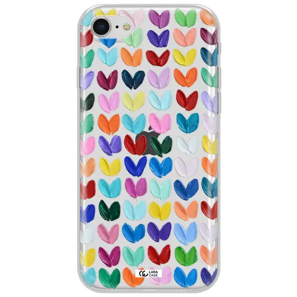 A Close Up Of A Color Palette Apple Iphone Se 2020 Clear Tpu Case