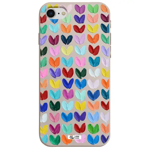 a close up of a color palette Apple iPhone se 2020 Silicone Stone Case
