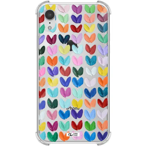 a close up of a color palette Apple iPhone XR Clear PC Case
