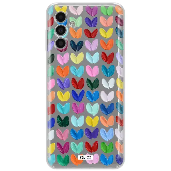 A Close Up Of A Color Palette Samsung A13 5G Clear Tpu Case