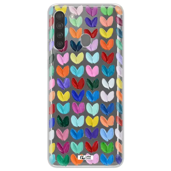 A Close Up Of A Color Palette Samsung A21 Clear Tpu Case