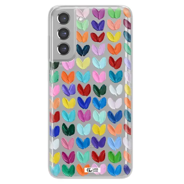 A Close Up Of A Color Palette Samsung A21 Fe Clear Tpu Case