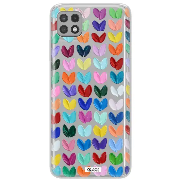 A Close Up Of A Color Palette Samsung A22 5G Clear Tpu Case