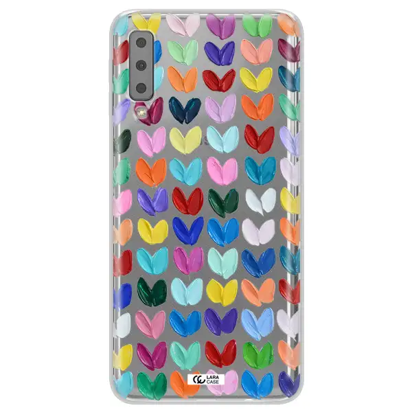 A Close Up Of A Color Palette Samsung A7 2018 Clear Tpu Case