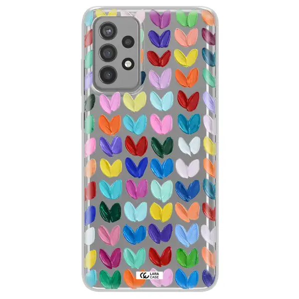 A Close Up Of A Color Palette Samsung A72 Clear Tpu Case