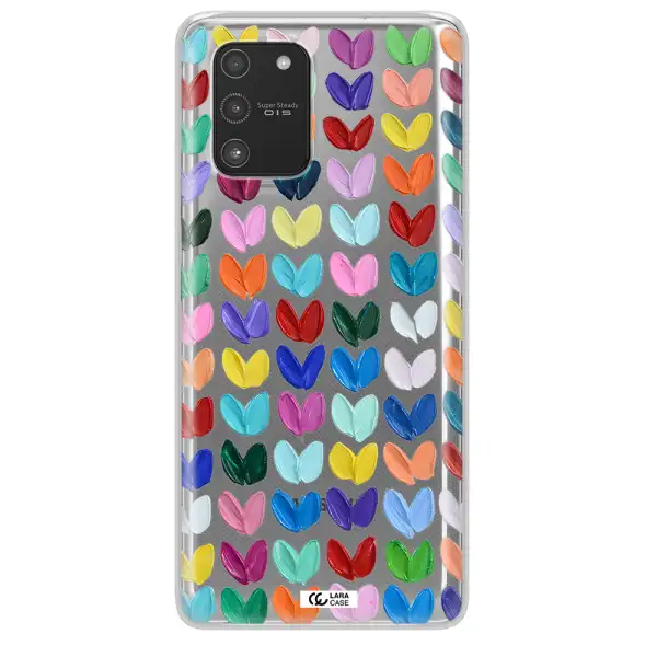 A Close Up Of A Color Palette Samsung A91 Clear Tpu Case