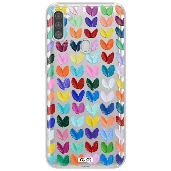 A Close Up Of A Color Palette Samsung M11 Clear Tpu Case