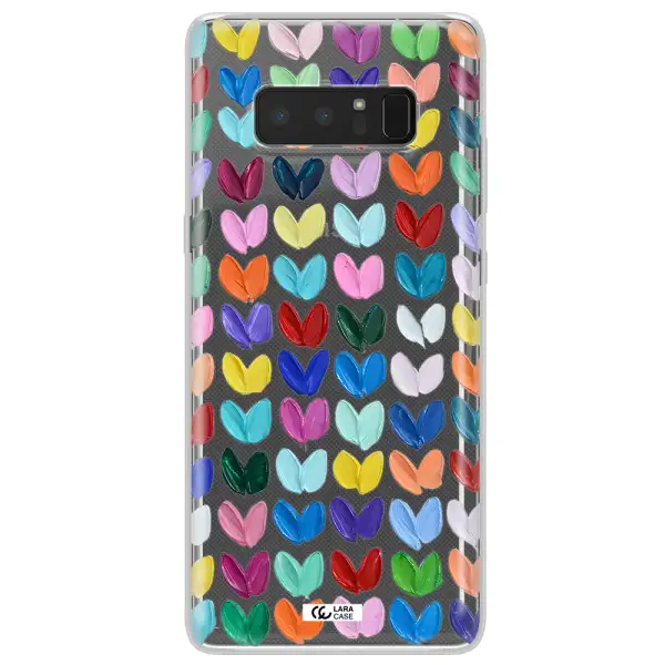 A Close Up Of A Color Palette Samsung Note 8 Clear Tpu Case