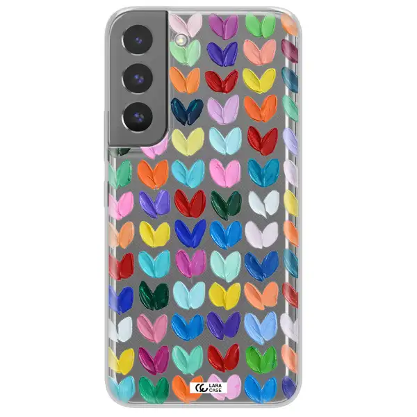 A Close Up Of A Color Palette Samsung S 22 Plus Clear Tpu Case