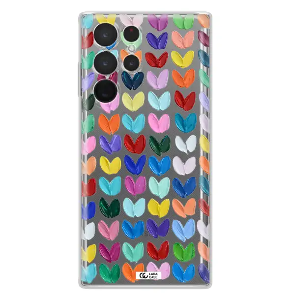 A Close Up Of A Color Palette Samsung S 22 Ultra Clear Tpu Case