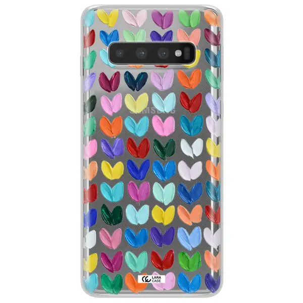 A Close Up Of A Color Palette Samsung S10 Clear Tpu Case