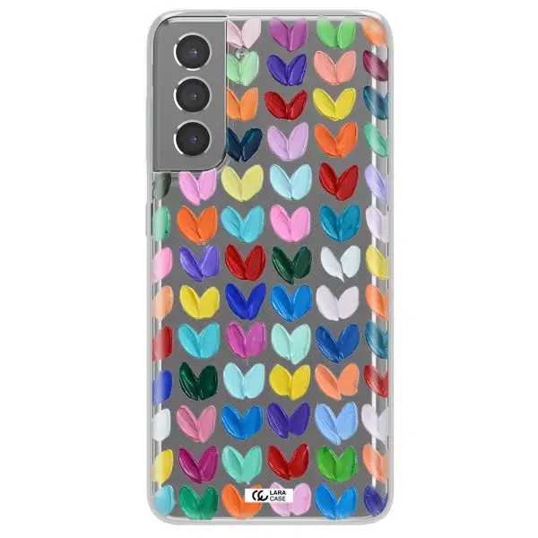 A Close Up Of A Color Palette Samsung S21 Plus Clear Tpu Case