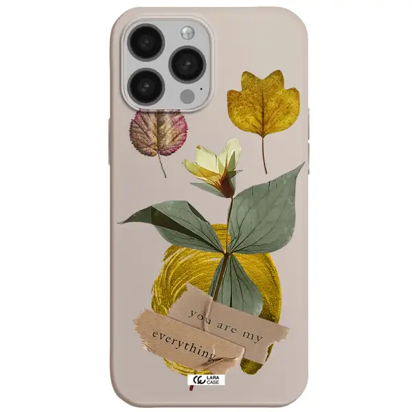 a flower with leaves and a box Apple iPhone 13 Pro Silicone Stone Case
