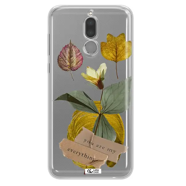 A Flower With Leaves And A Box Huawei Mate 10 Lite Clear Tpu Case