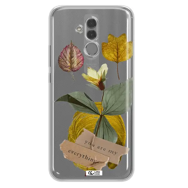 A Flower With Leaves And A Box Huawei Mate 20 Lite Clear Tpu Case