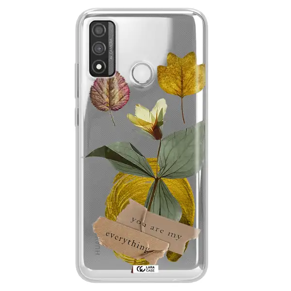 A Flower With Leaves And A Box Huawei P Smart 2020 Clear Tpu Case