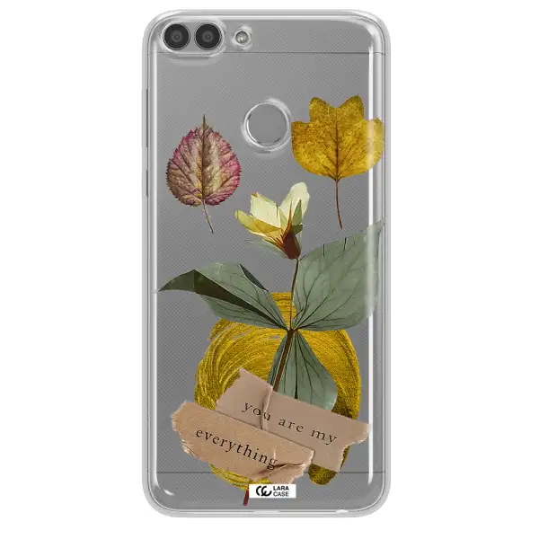 A Flower With Leaves And A Box Huawei P Smart Clear Tpu Case