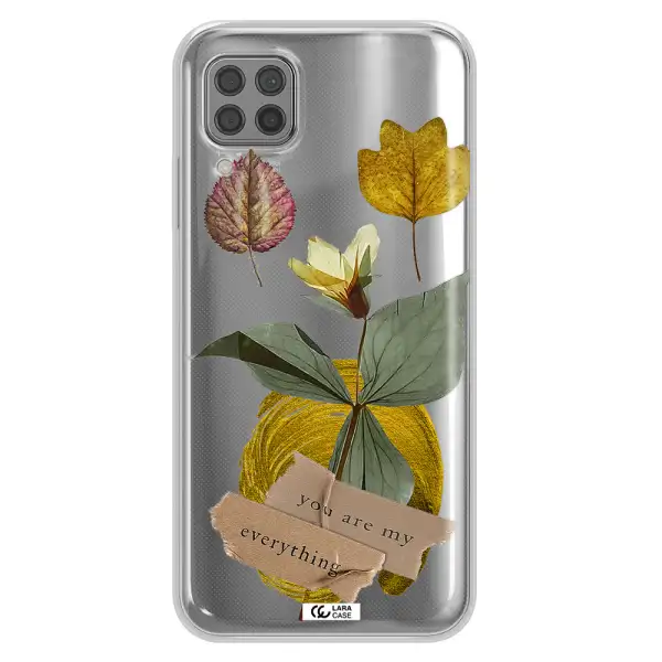 A Flower With Leaves And A Box Huawei P40 Lite Clear Tpu Case