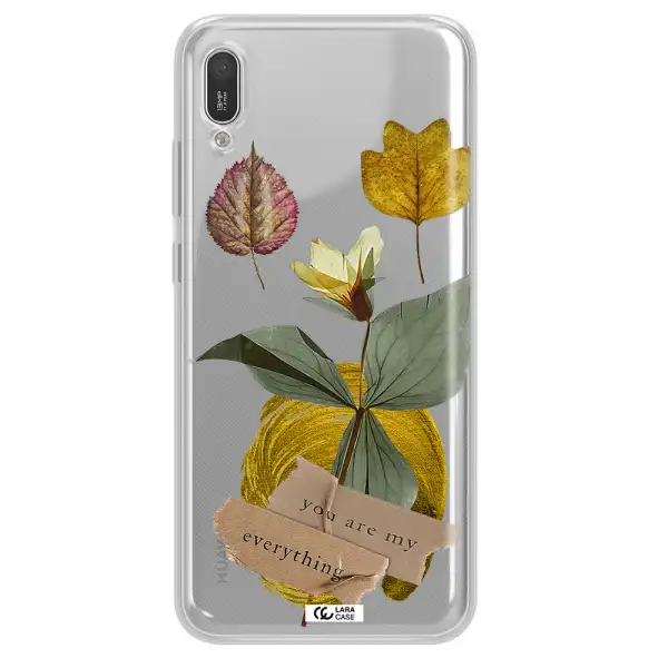 A Flower With Leaves And A Box Huawei Y6 Pro 2019 Clear Tpu Case