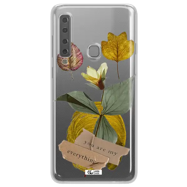 A Flower With Leaves And A Box Samsung A9 2018 Clear Tpu Case
