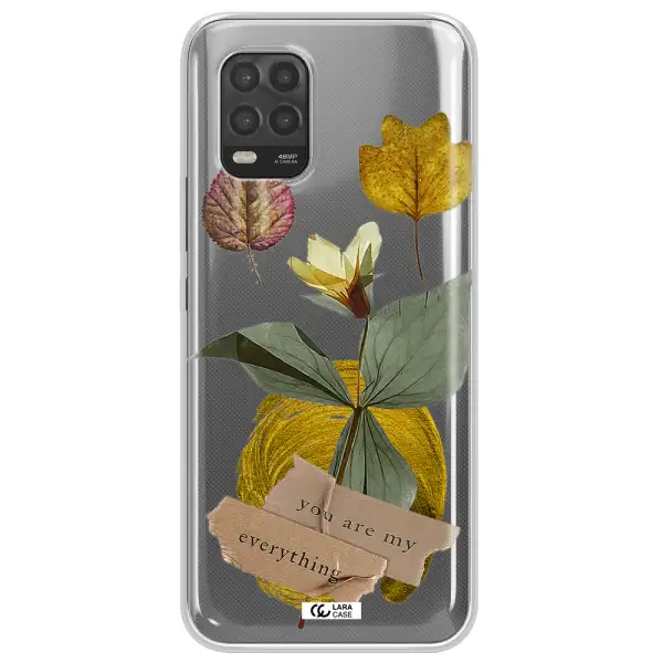 A Flower With Leaves And A Box Xiaomi Mi 10 Lite Clear Tpu Case