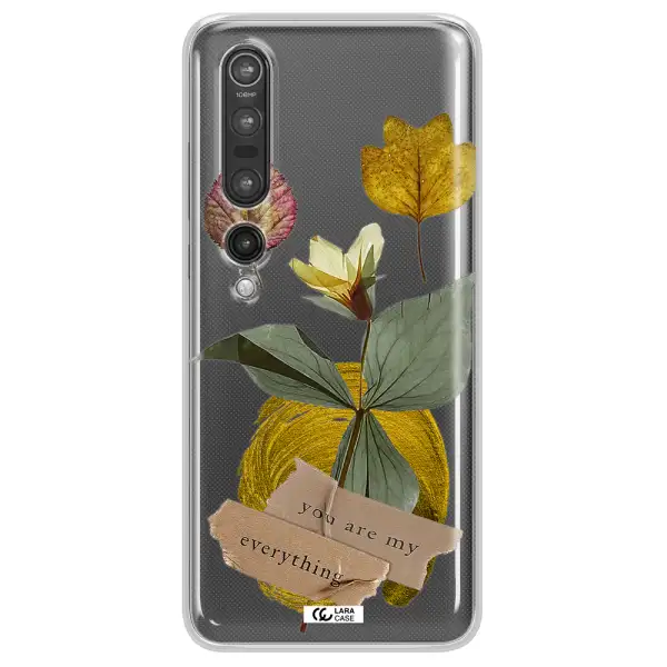 A Flower With Leaves And A Box Xiaomi Mi 10 Pro Clear Tpu Case