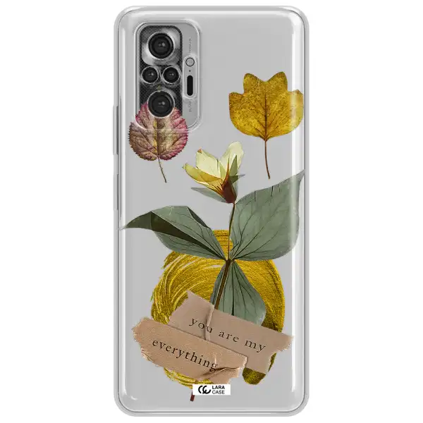 A Flower With Leaves And A Box Xiaomi Note 10 Pro Clear Tpu Case