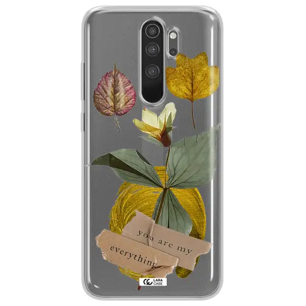 A Flower With Leaves And A Box Xiaomi Note 8 Pro Clear Tpu Case